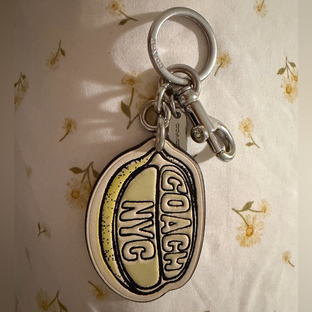 Coach Nyc Yellow Lemon Bag Charm